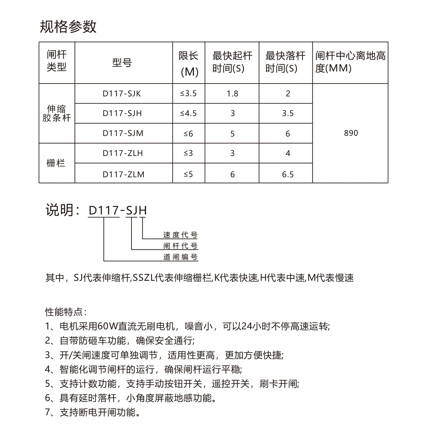 D117伺服道閘